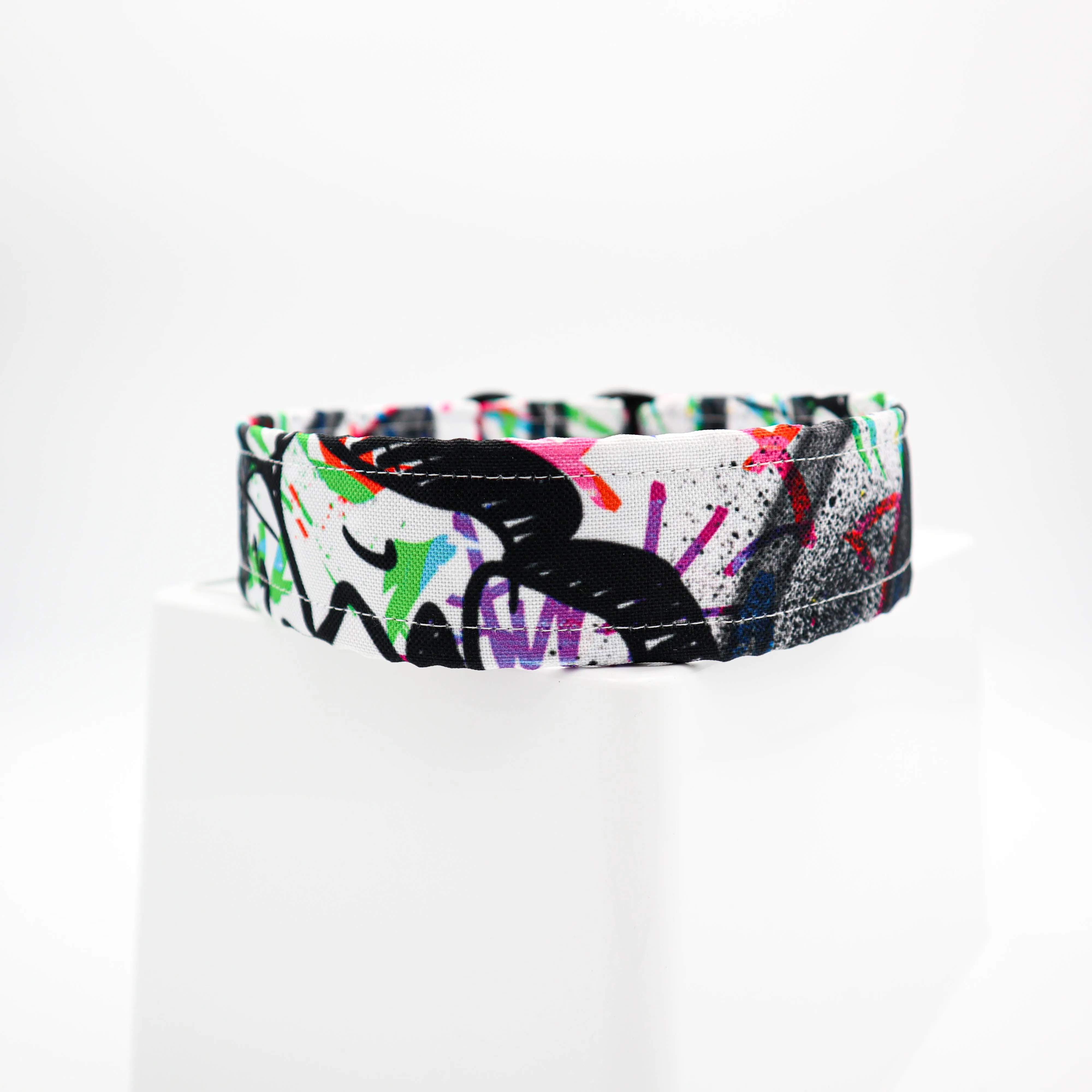 Handmade Dog Collar | Street art | Width: 15-20-25-30-40-50 mm