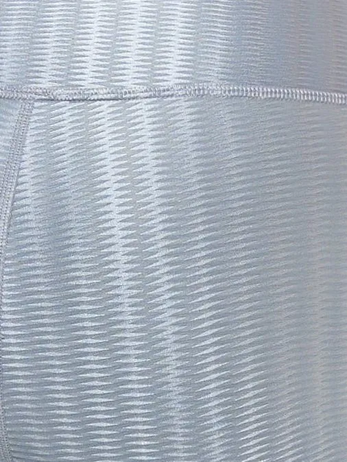 Hi-Rise Square Pocket Biker Shorts - Silver Zap Pattern