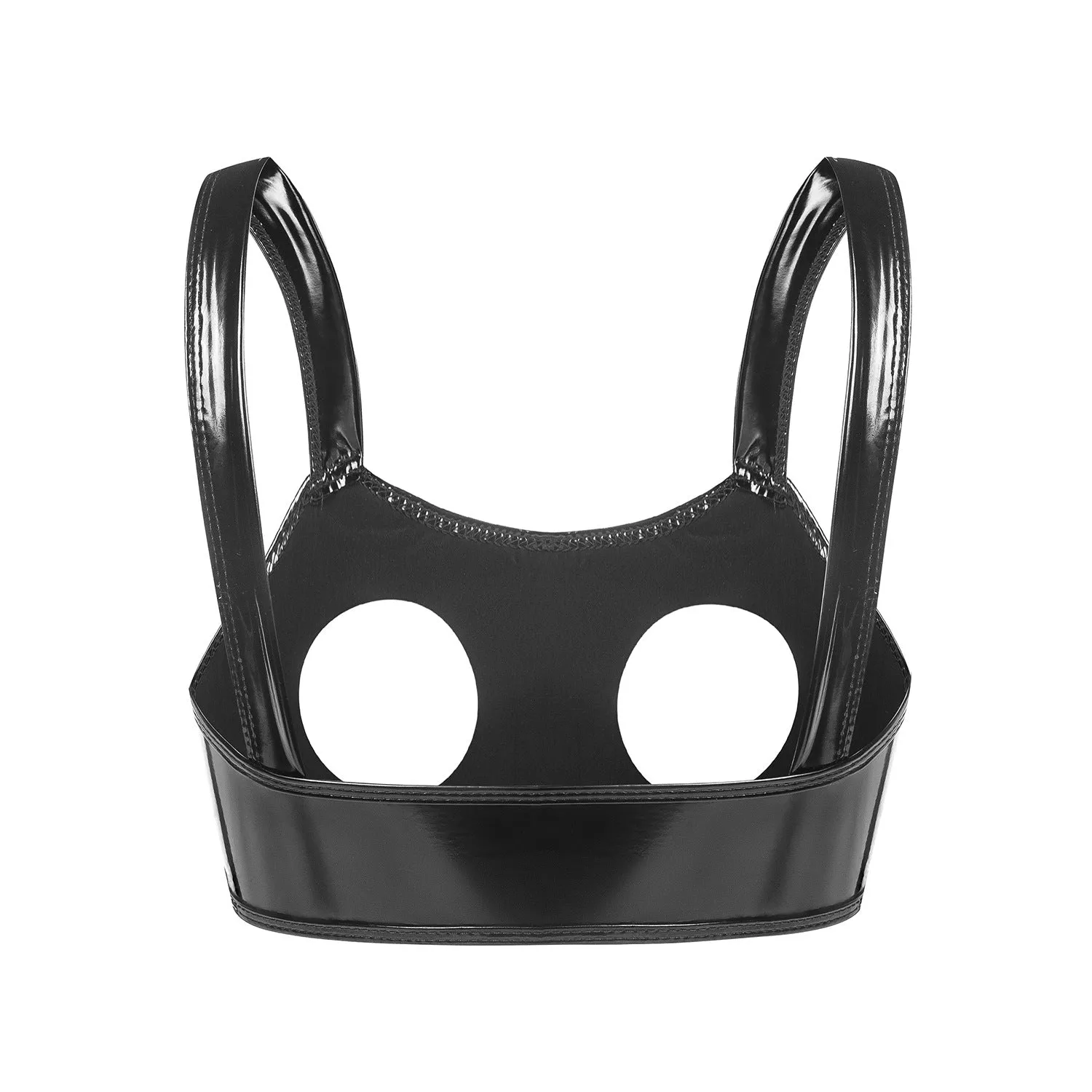 High-Gloss Cutout Temptation Patent Leather Bra