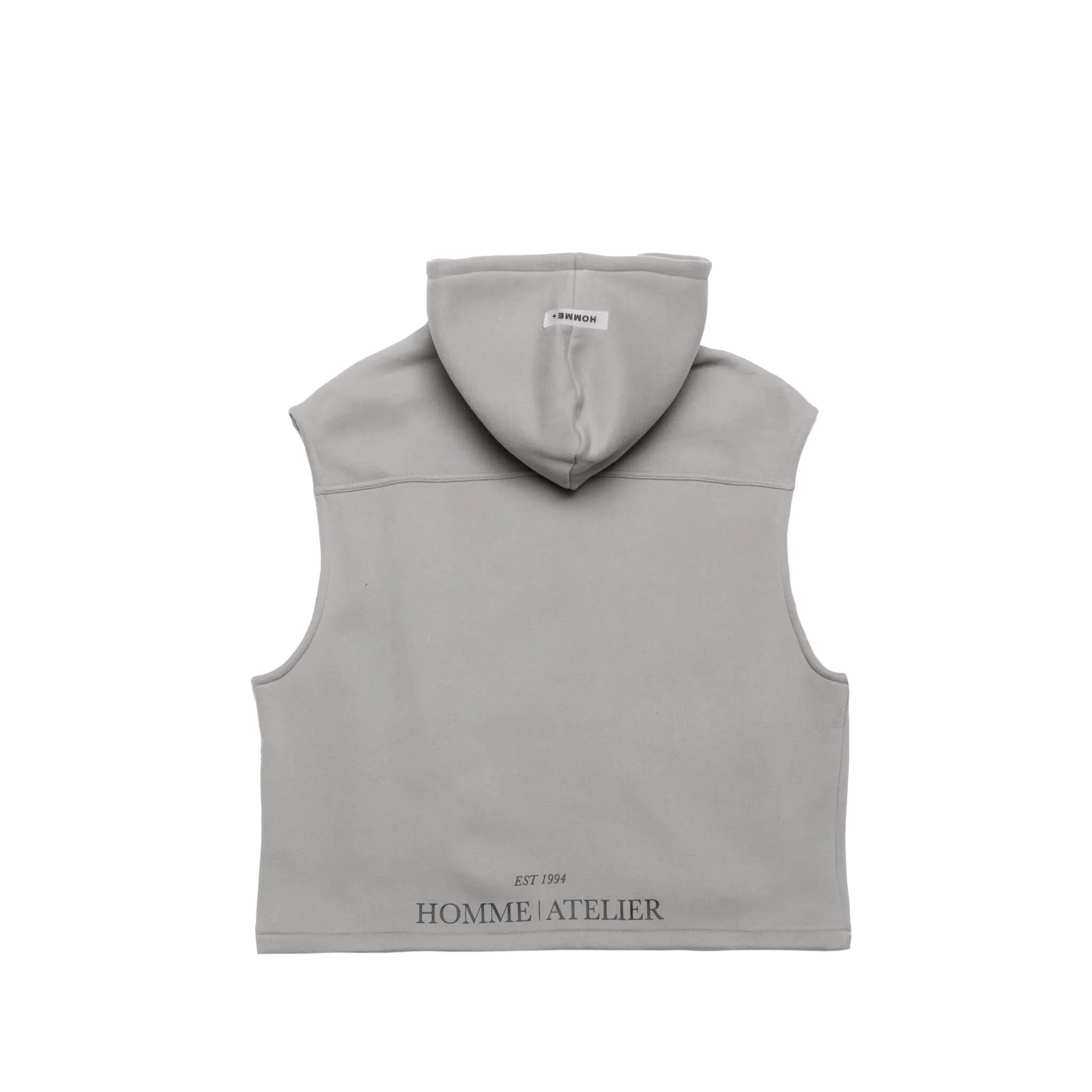 HOMME  Hooded Fleece Vest Cement