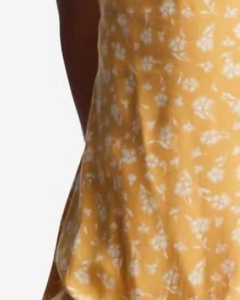 Hot Tropics Mini Wrap Dress in Goldie | Goldie