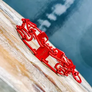 Illusion Red Custom Powder Coated Herm Sprenger Prong Collar for Dogs