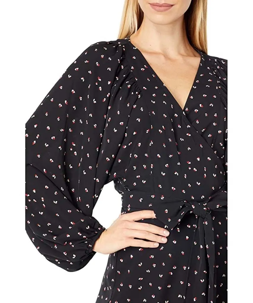 Kennedy Wrap Dress Black Print