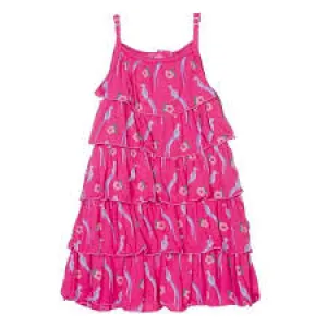 KicKee Pants Tiered Ruffle Dress - Bird Of Paradise