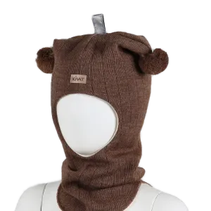 KIVAT ULL | Balaclava Ribb - Sjokolade