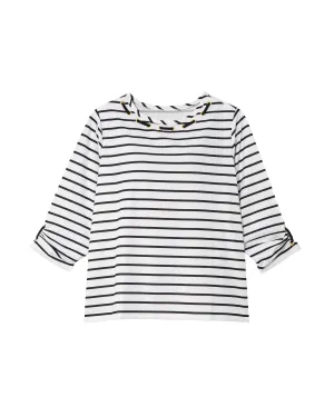 Koma Striped Top | White / Black