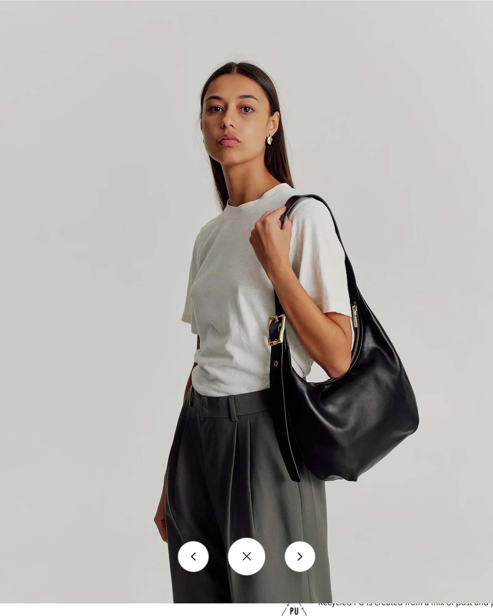 LARGE EVERYDAY CROISSANT BAG | BLACK
