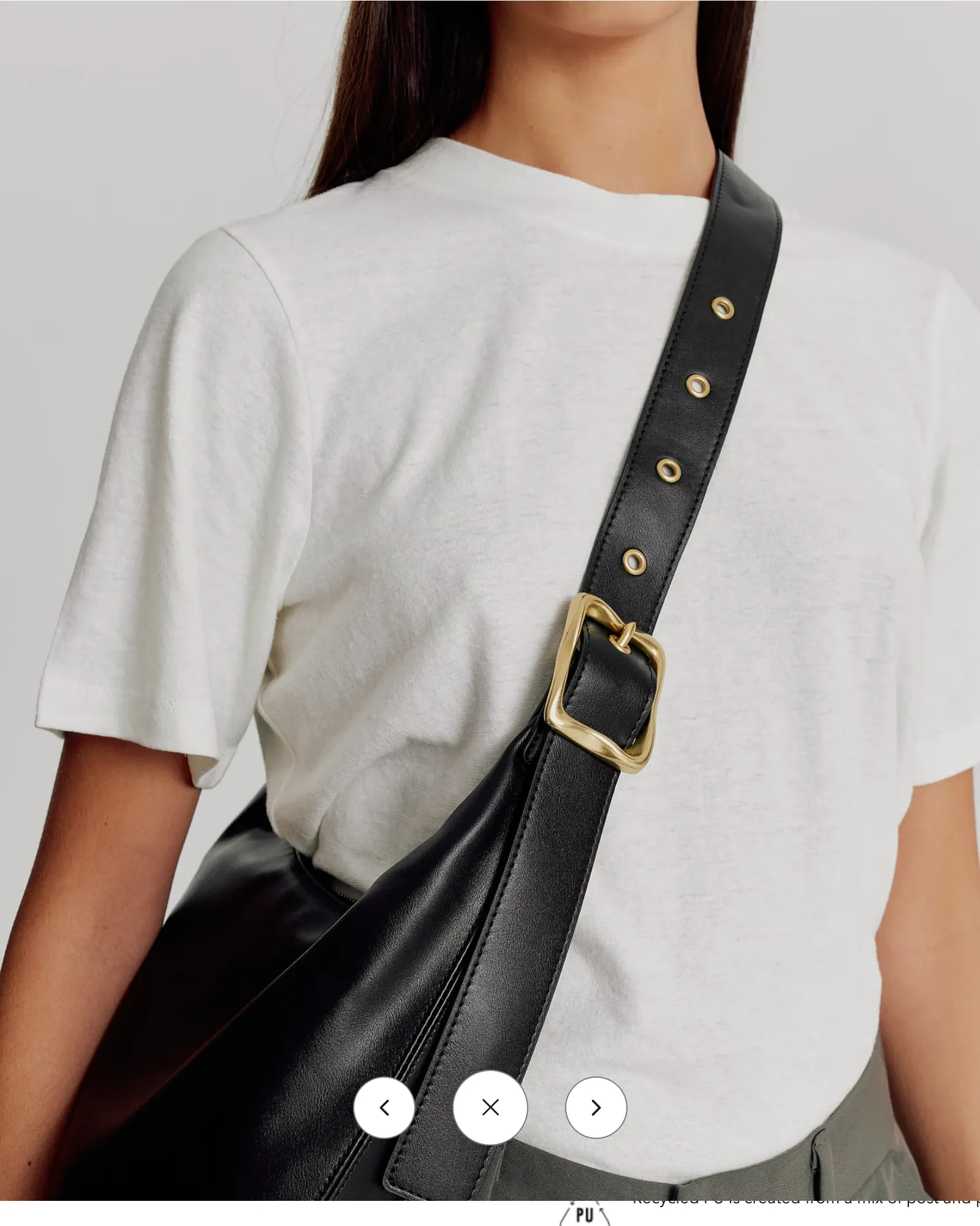 LARGE EVERYDAY CROISSANT BAG | BLACK