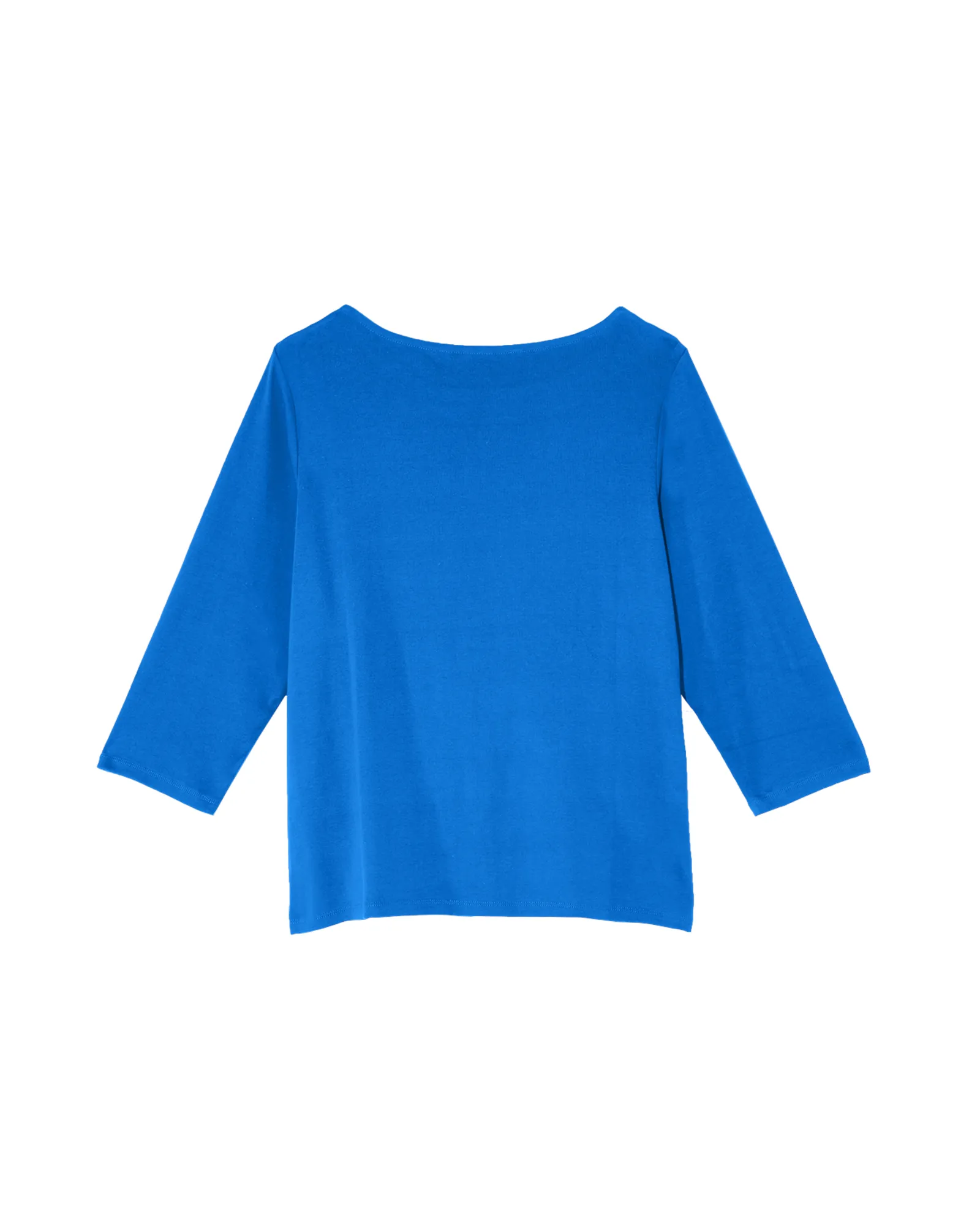 Leighton Boat Neck Tee with Grommet Details | Royal Blue