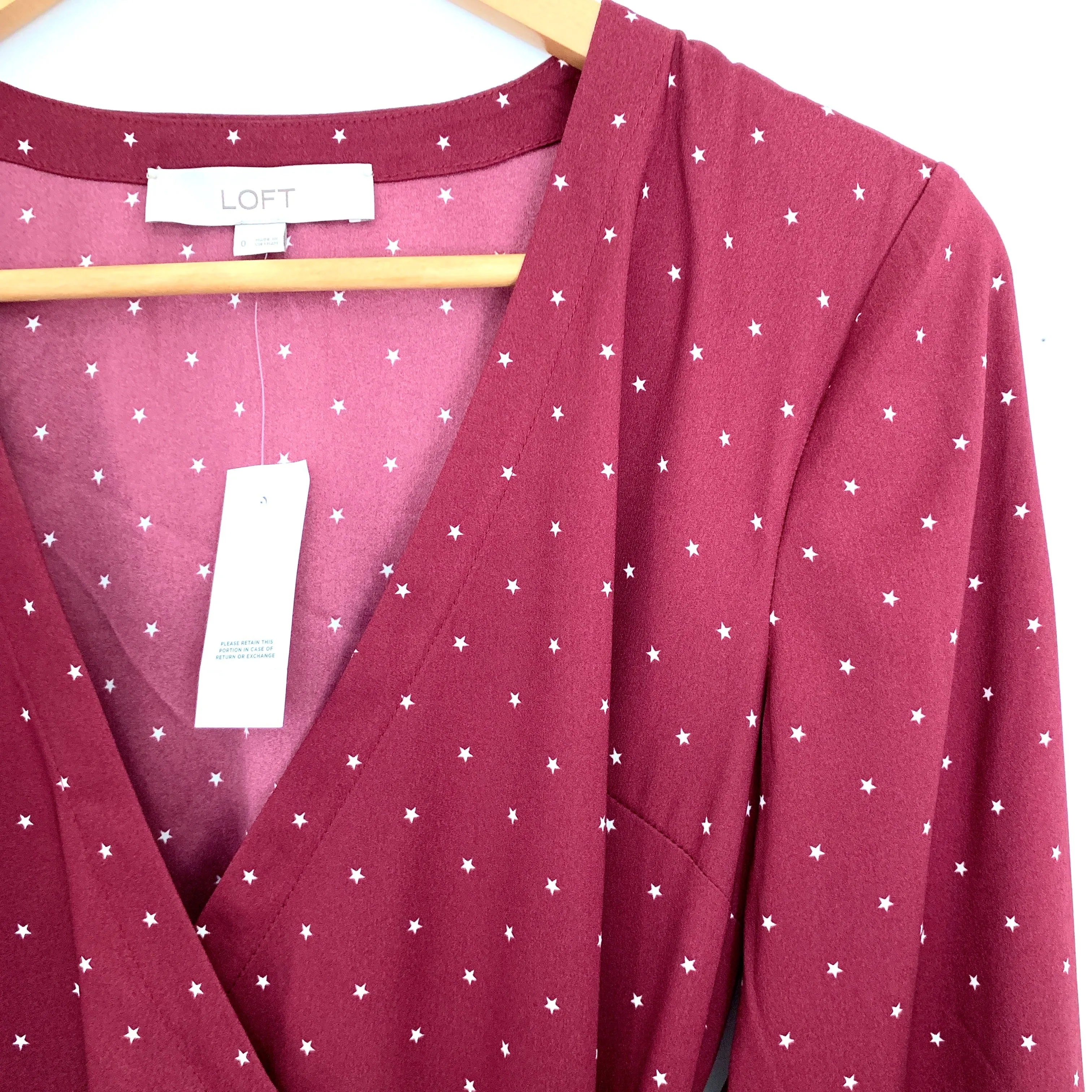 LOFT Star Wrap Dress NWT- Size 0