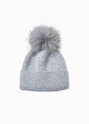 Look By M Basic Ribbed Knit Pom Pom Beanie MH2465