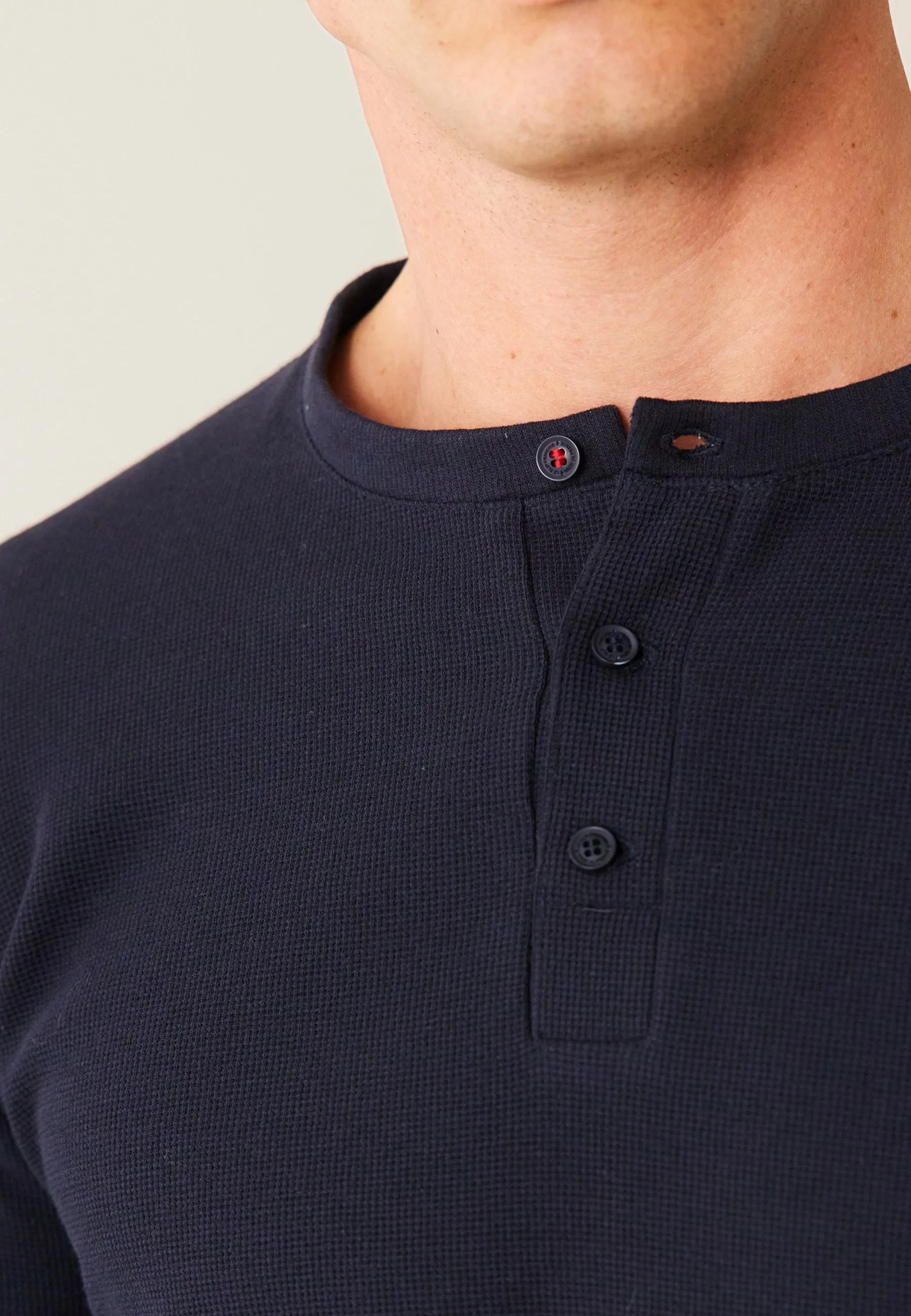 Marc-Antoine Marine - T-Shirt De Pyjama En Coton Gaufré