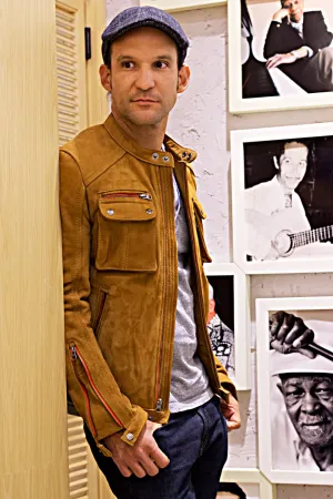 MI6 Leather Jacket - Double Cargo Pockets in Cinnamon Brown Suede