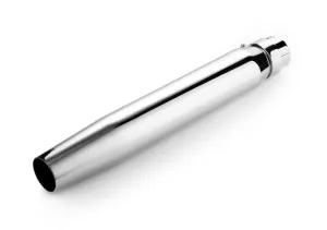 Muffler Tapered Chrome 41cm Long fits up to 45mm (1-3/4 in.) header pipes - Highway Hawk H65-933