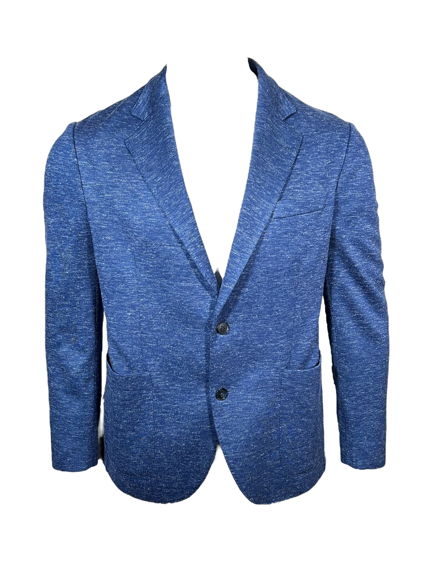 OARS & OLD IVY BARBERIS WOOL BLEND SOFT SPORT COAT - BLUE MIX