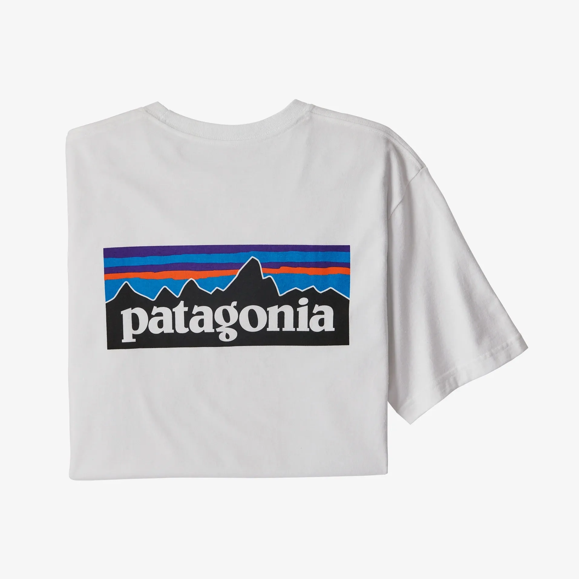 PATAGONIA MENS P-6 LOGO RESPONSIBILI-TEE - WHITE