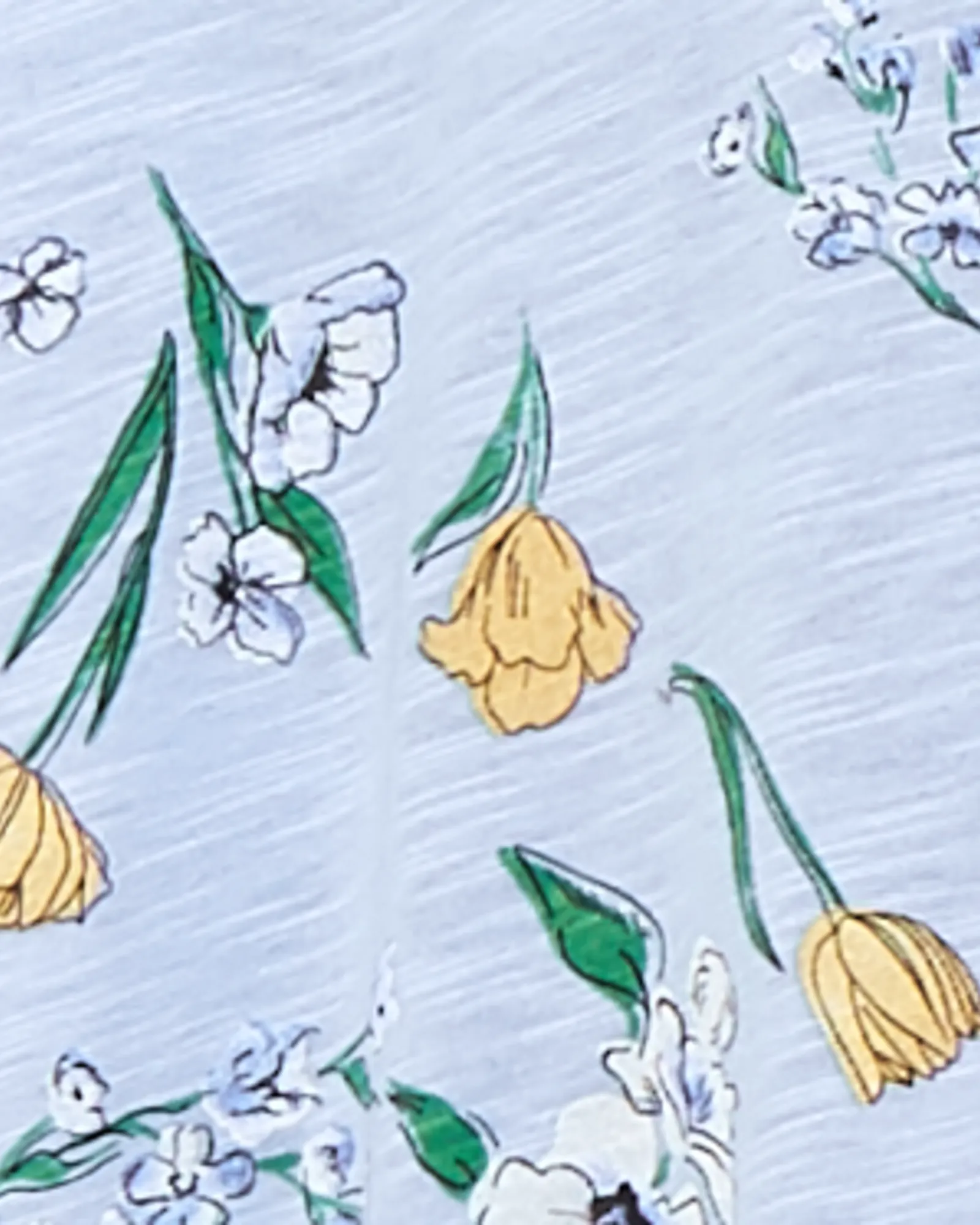 Patty Smocked Detail Top | Light Blue / Yellow