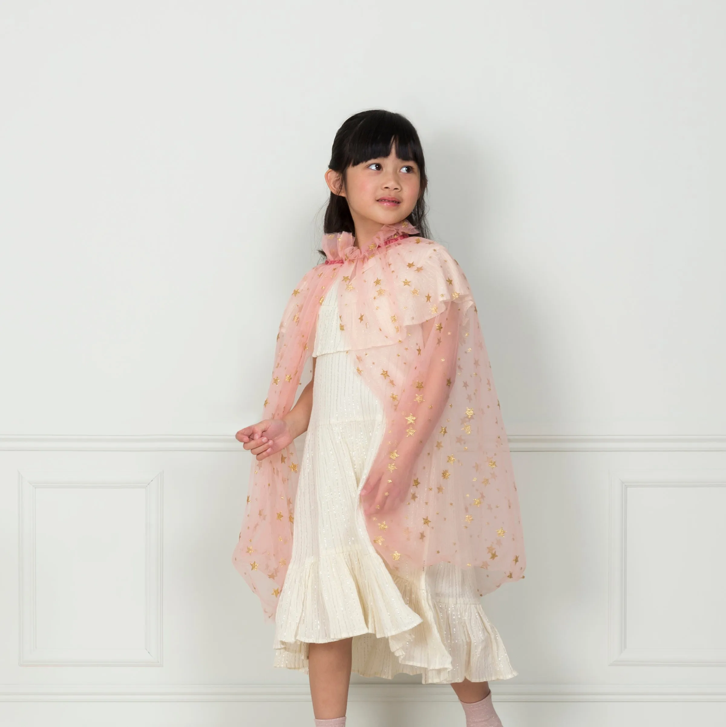 Pink Tulle Star Cape
