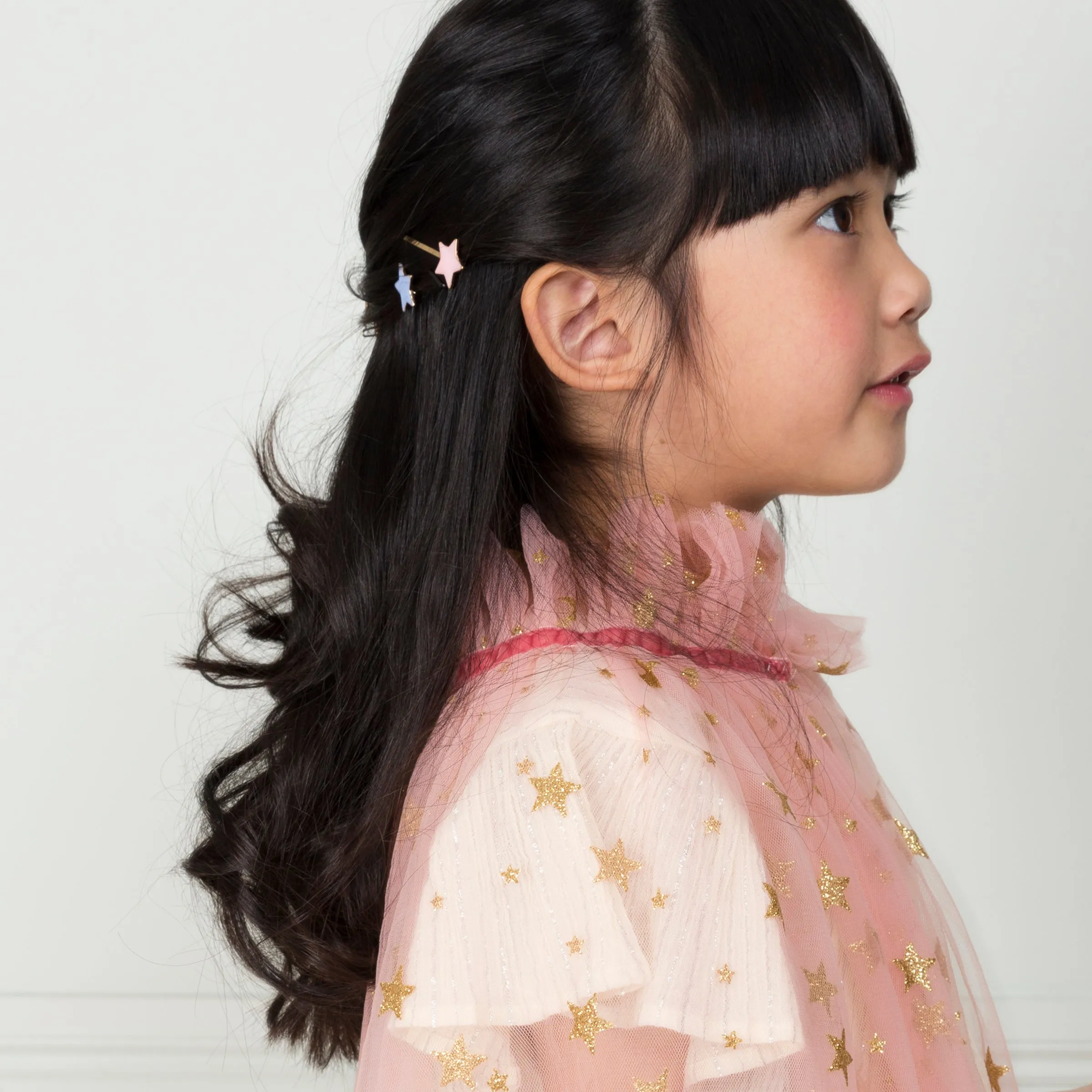 Pink Tulle Star Cape