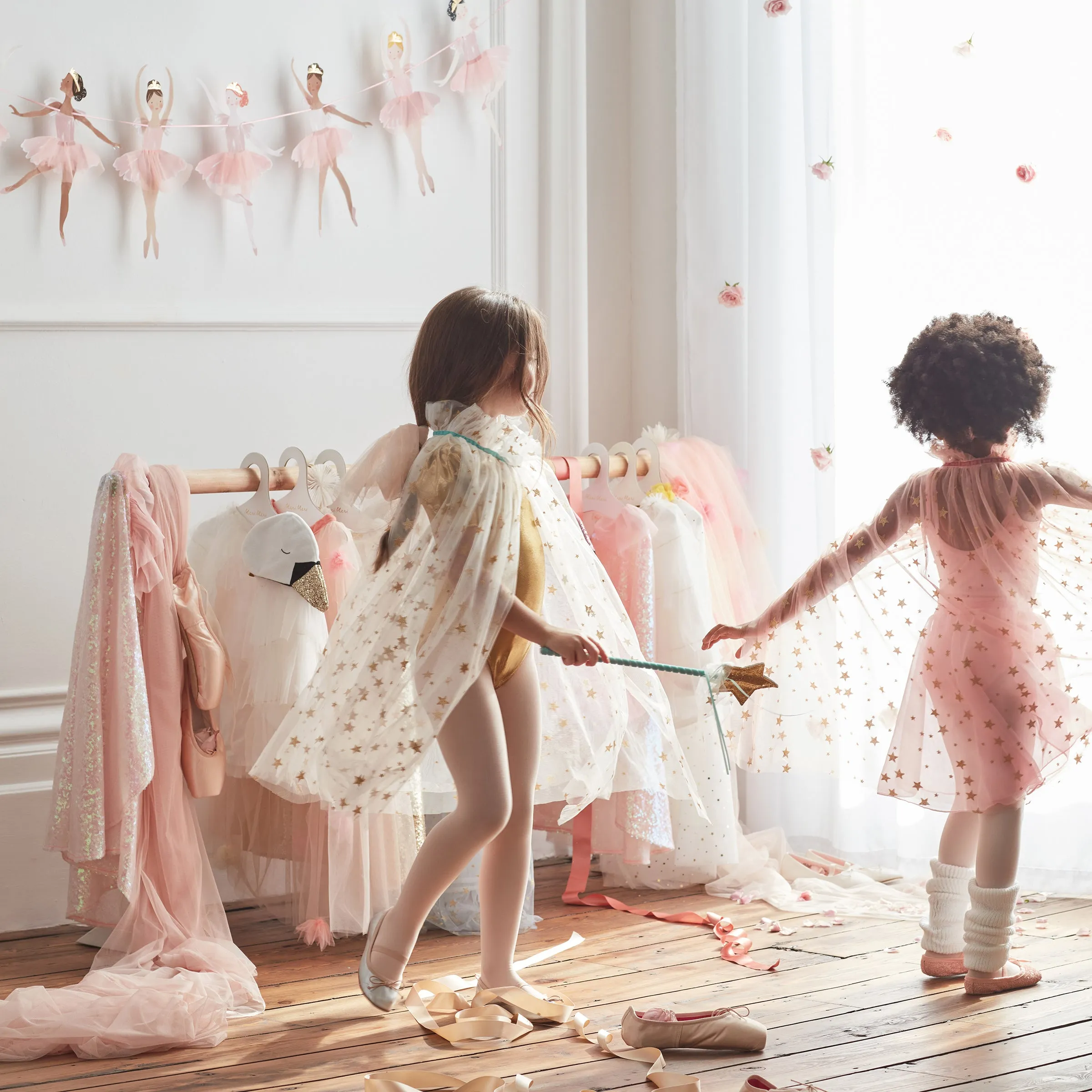 Pink Tulle Star Cape