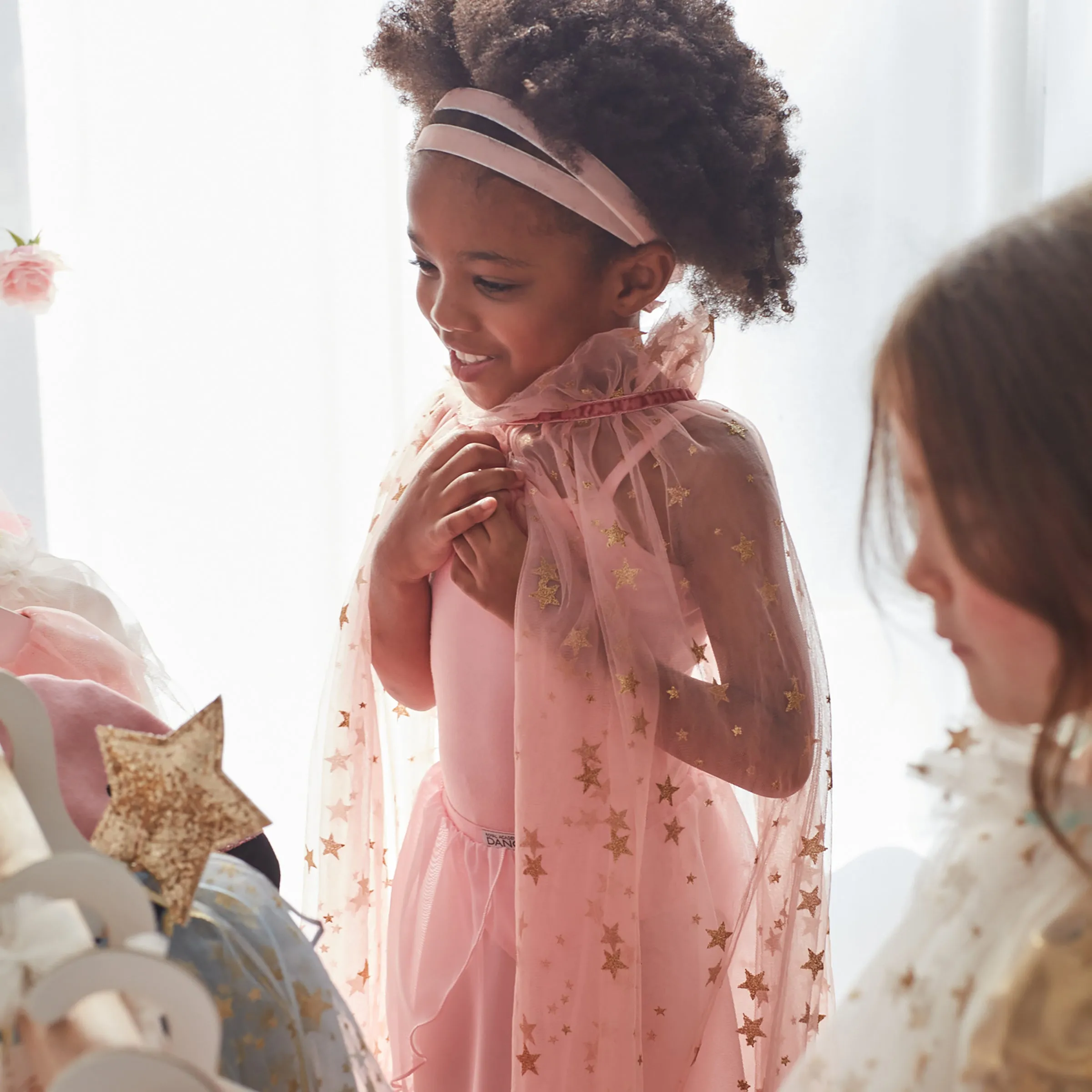 Pink Tulle Star Cape