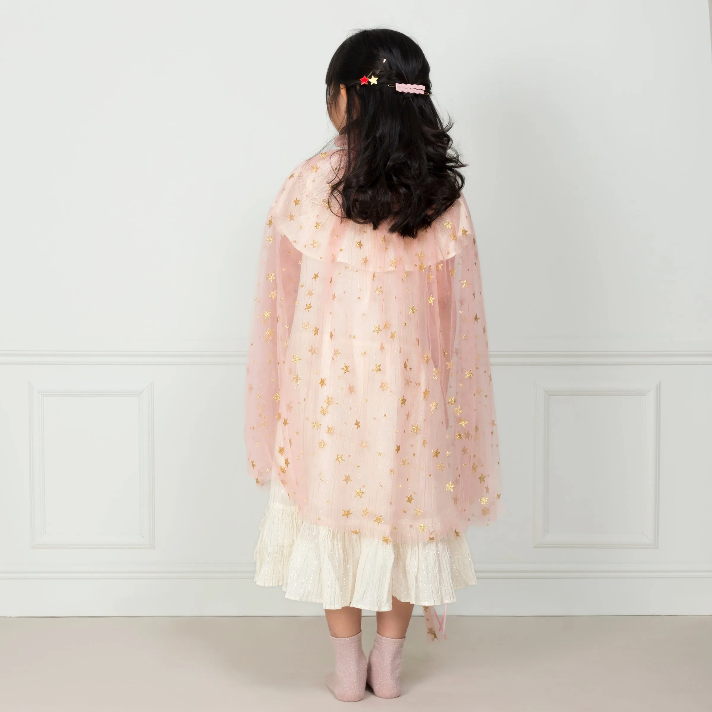 Pink Tulle Star Cape