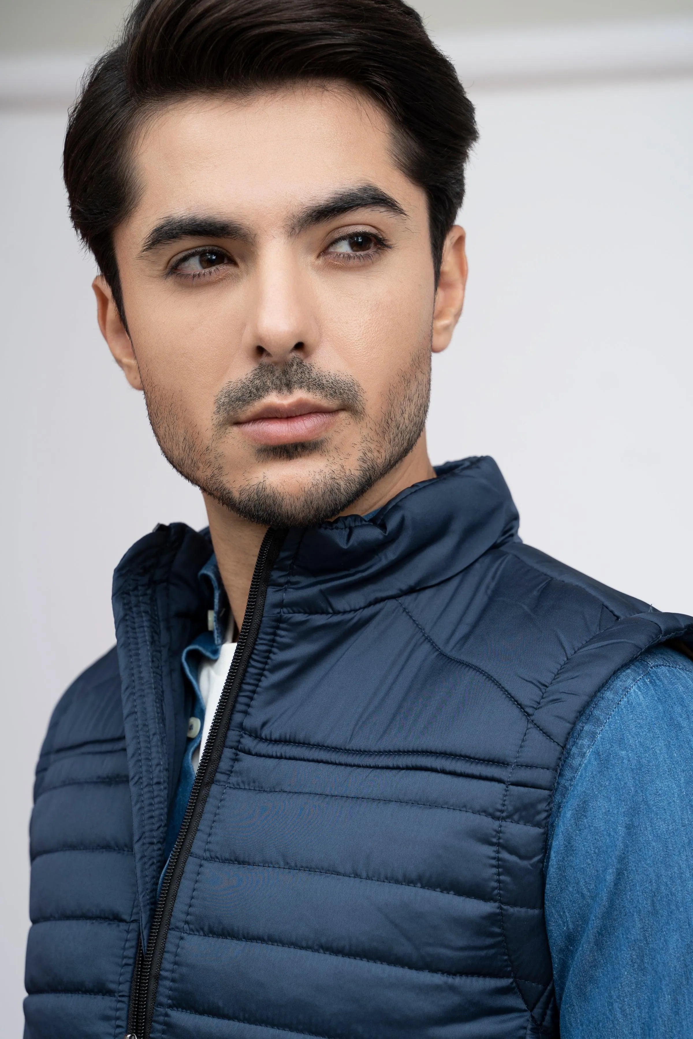 PUFFER JACKET S/L BLUE