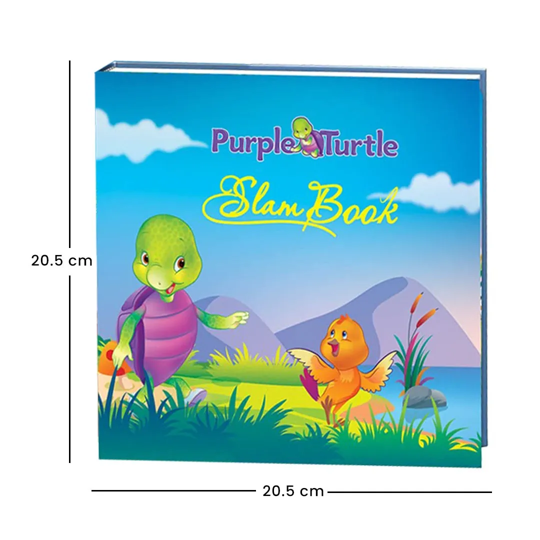 Purple Turtle Slam Book | Activity Book For kids | Return Gift For 2 to 5 Years