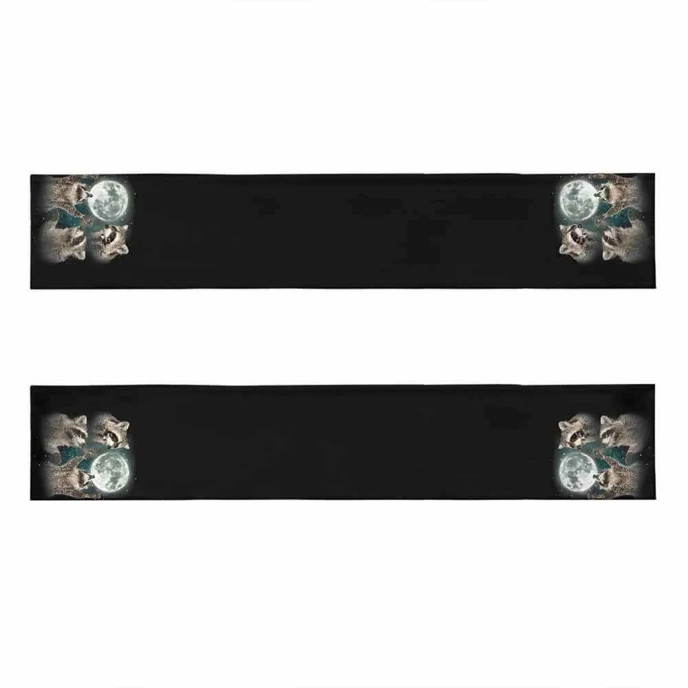 Raccoons Howling At The Moon Warm Knitted Scarf