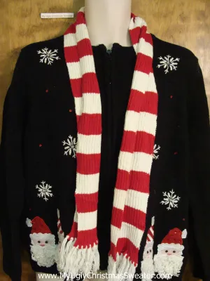 Real Scarf with Fringe and the Ugliest Christmas Sweater