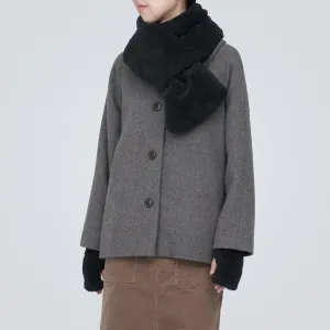 Recycled Boa Fleece Pocketable Stole