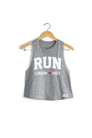 RUN London 2023 Racerback Crop Tank