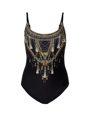 Sharmila Scoop Neck One Piece | BLACK