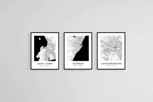 South African City Maps Set