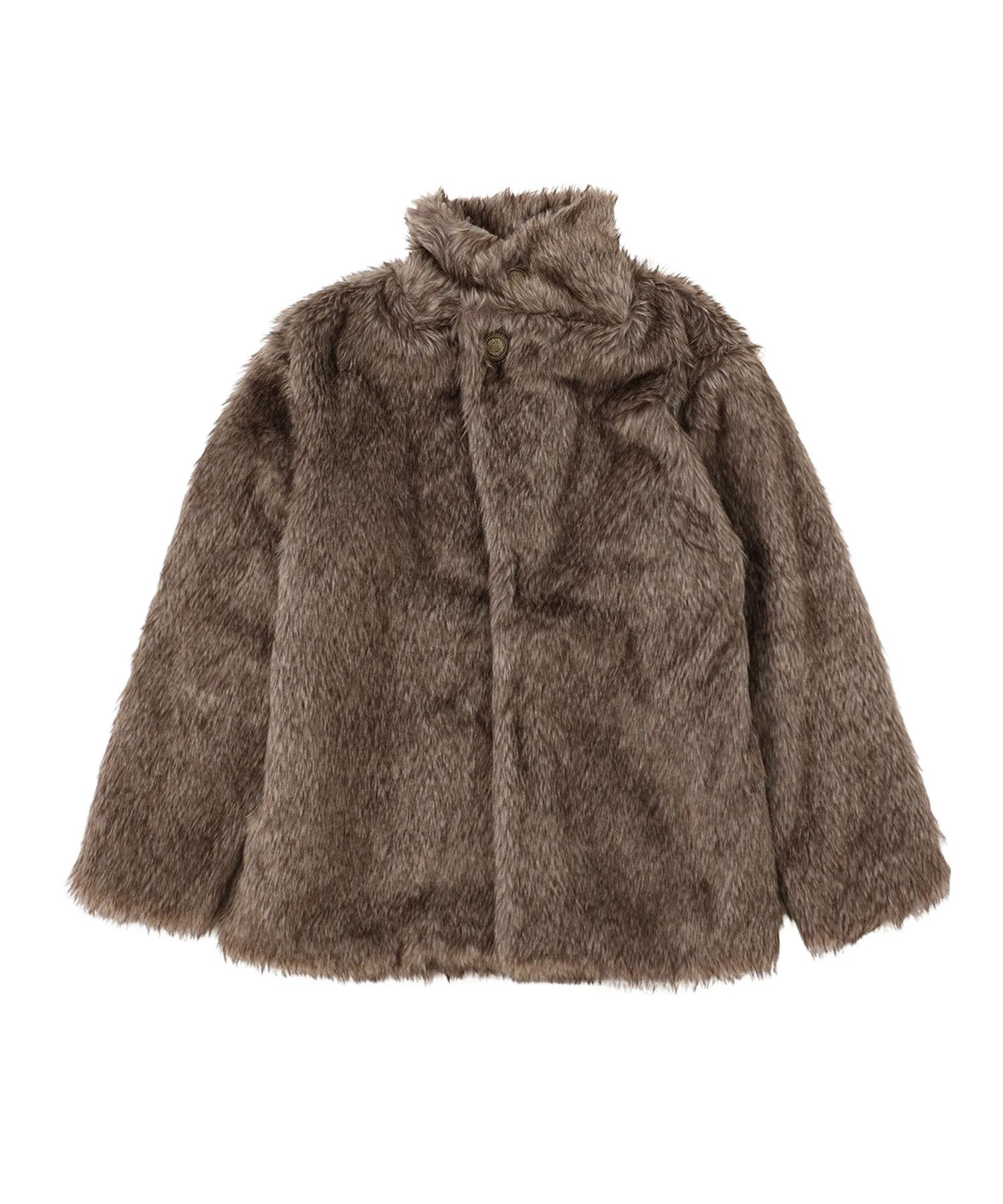 Stand collar volume fur coat