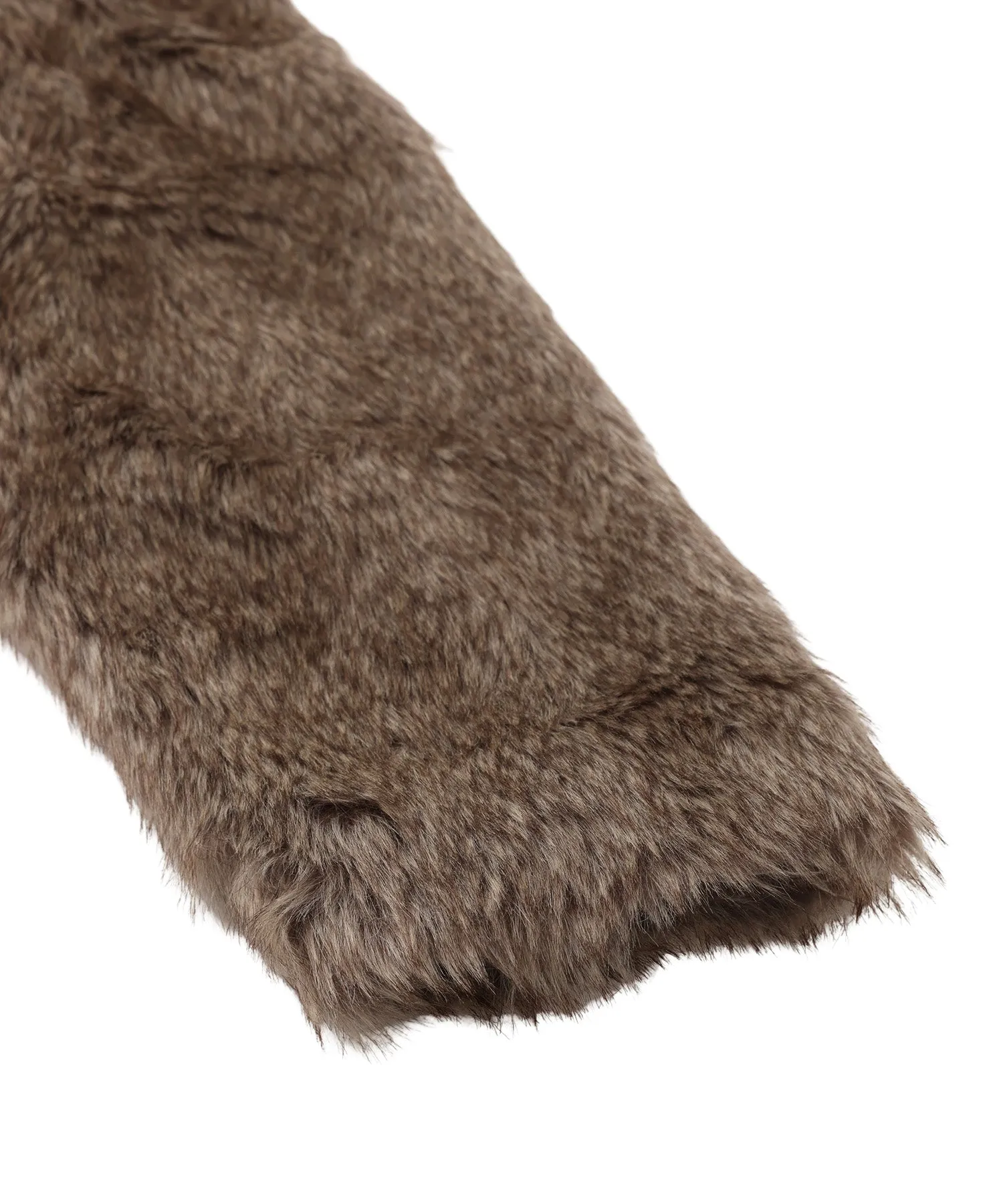 Stand collar volume fur coat