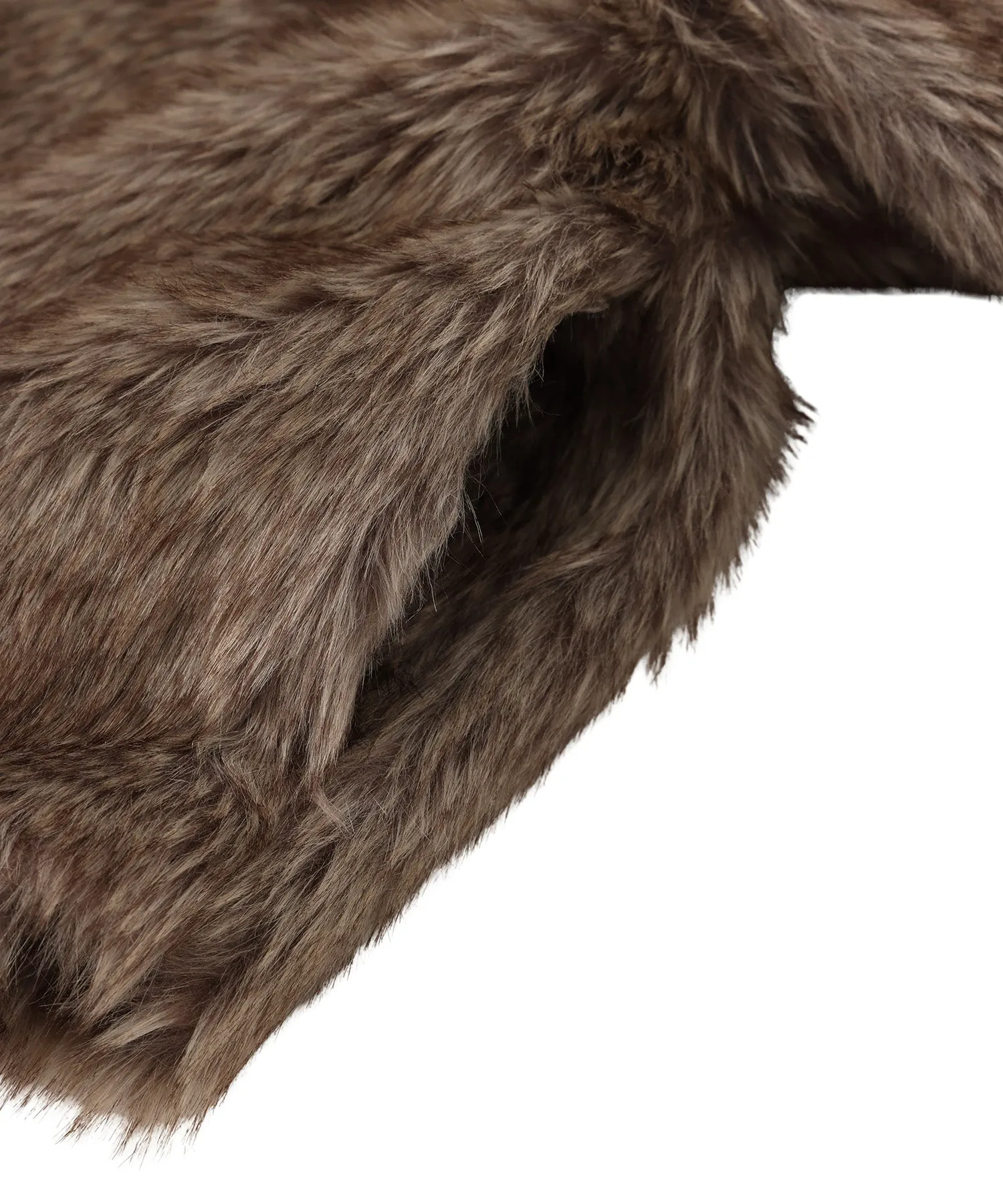 Stand collar volume fur coat