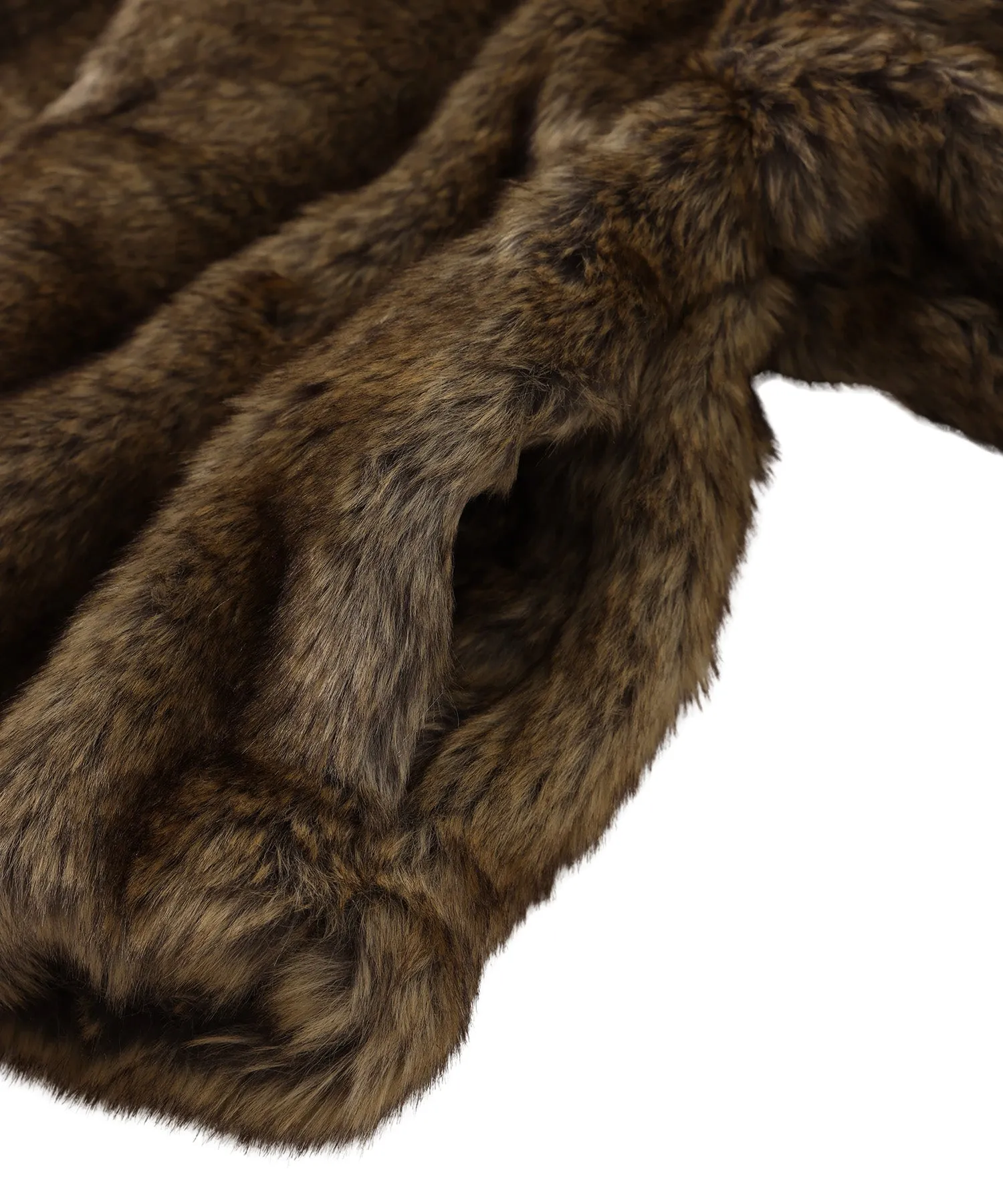 Stand collar volume fur coat