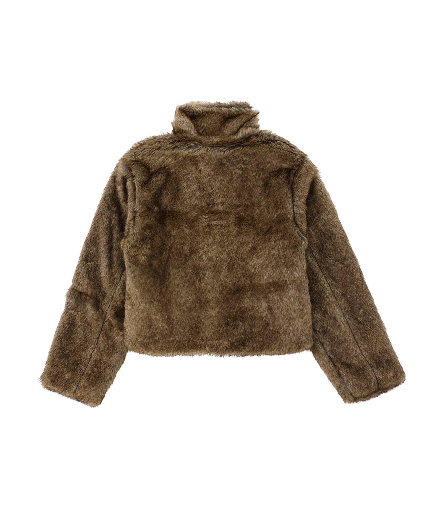 Stand collar volume fur coat