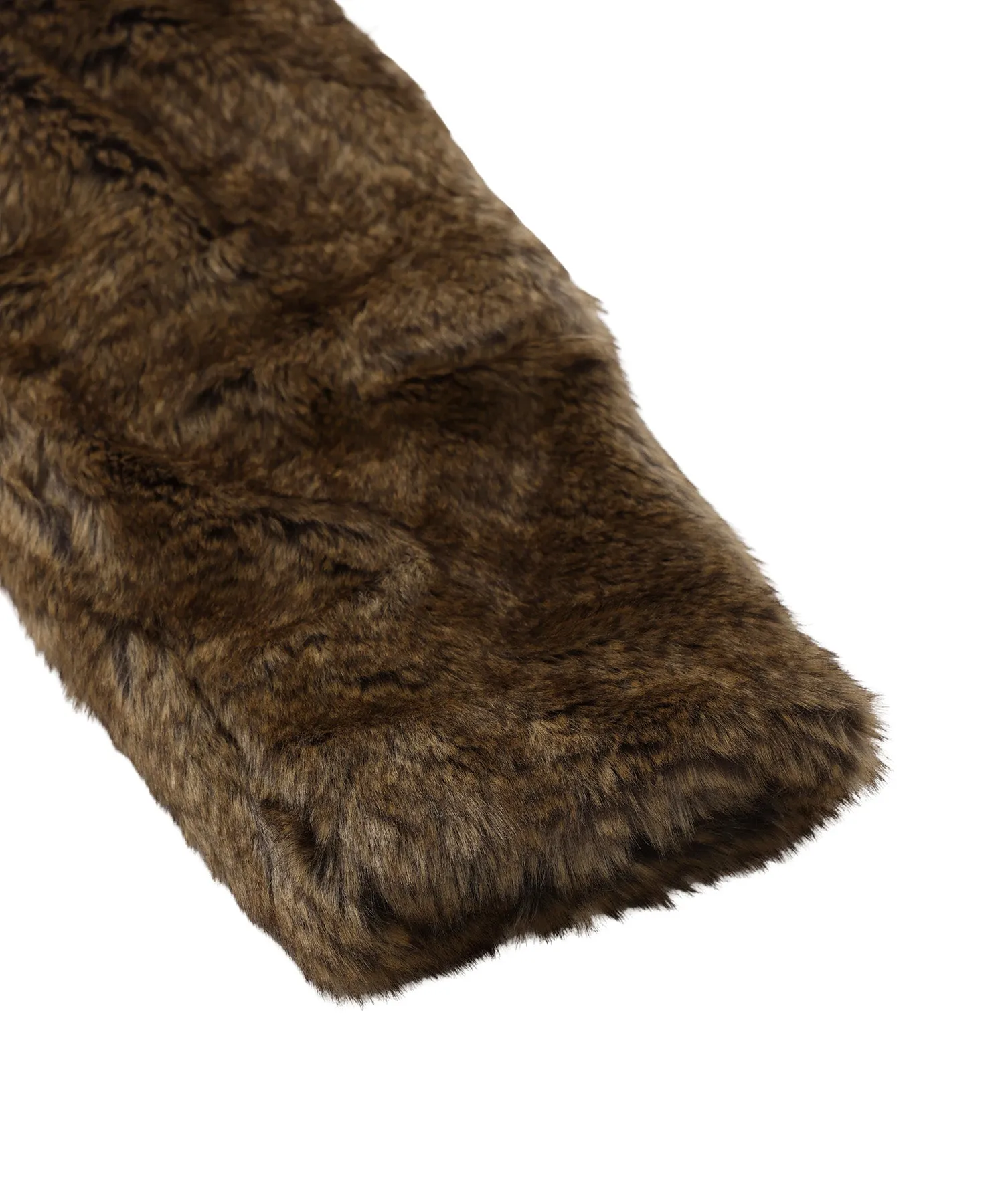 Stand collar volume fur coat