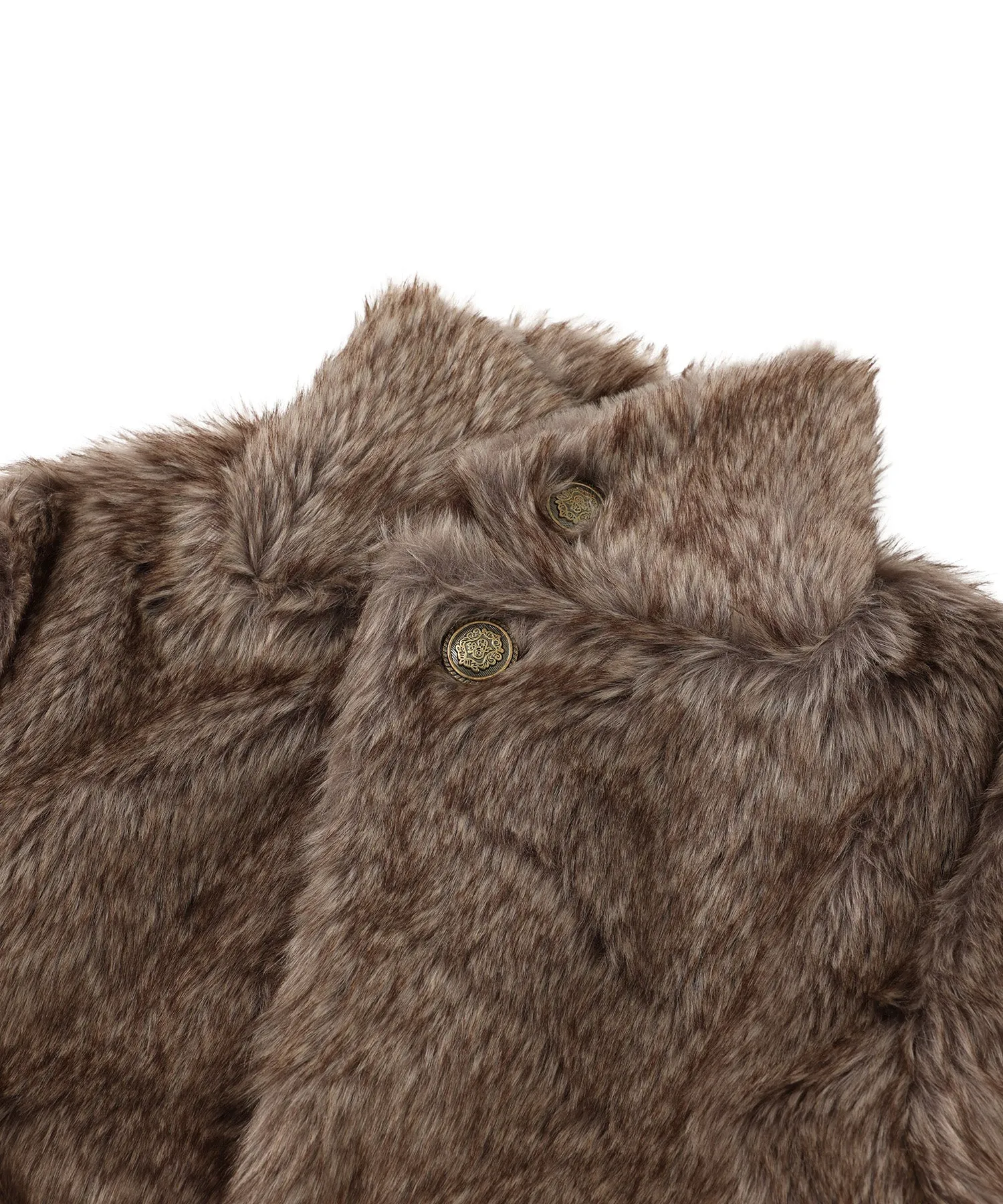 Stand collar volume fur coat
