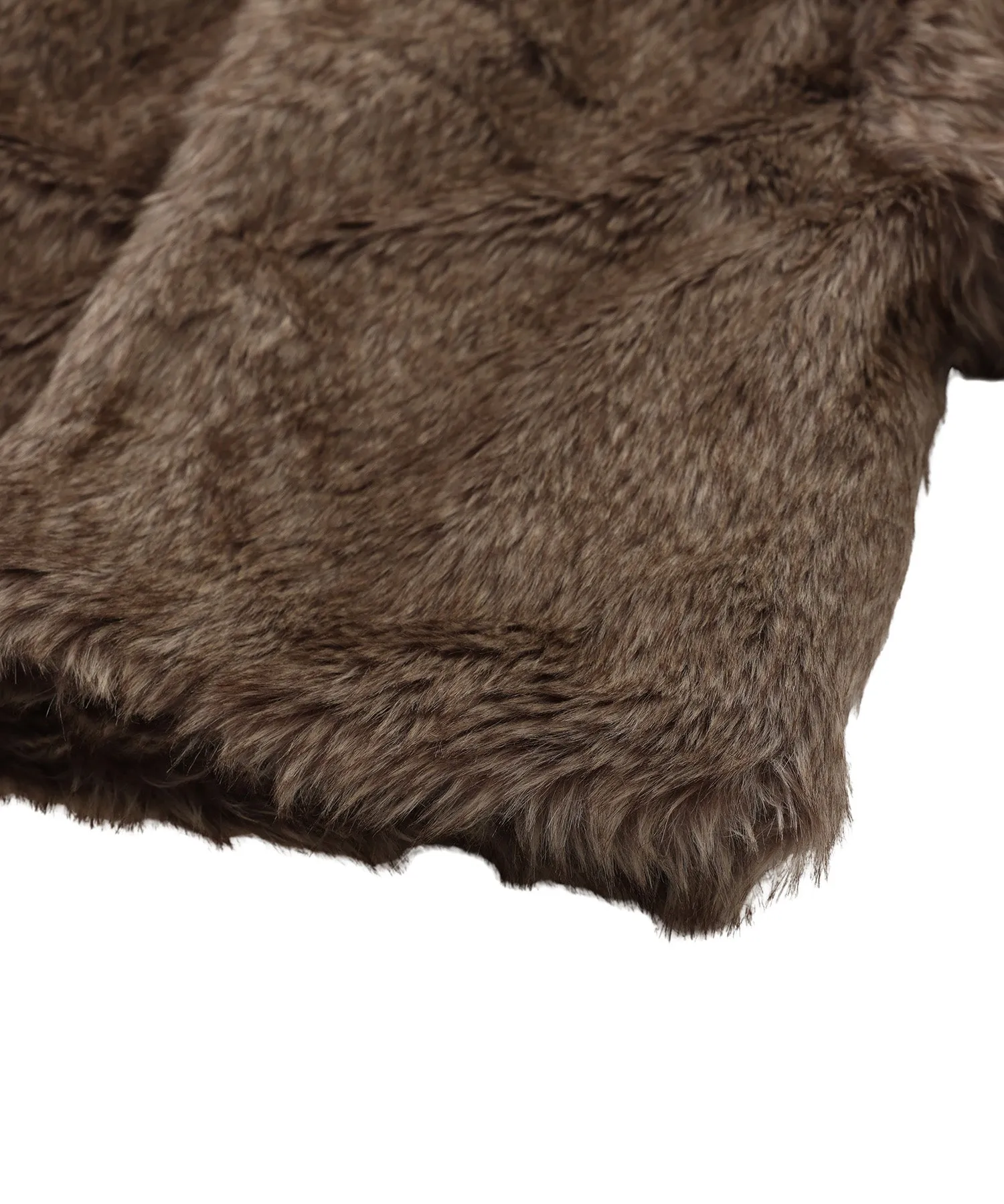 Stand collar volume fur coat