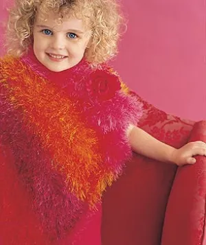 Striped Child's Capelet Pattern (Knit)