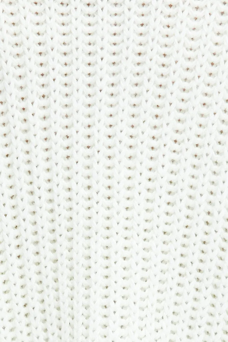 White Oversized Longline Cardigan Hooded