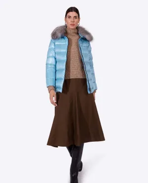 Women's down jacket KARINA-I CRYSTAL BLUE