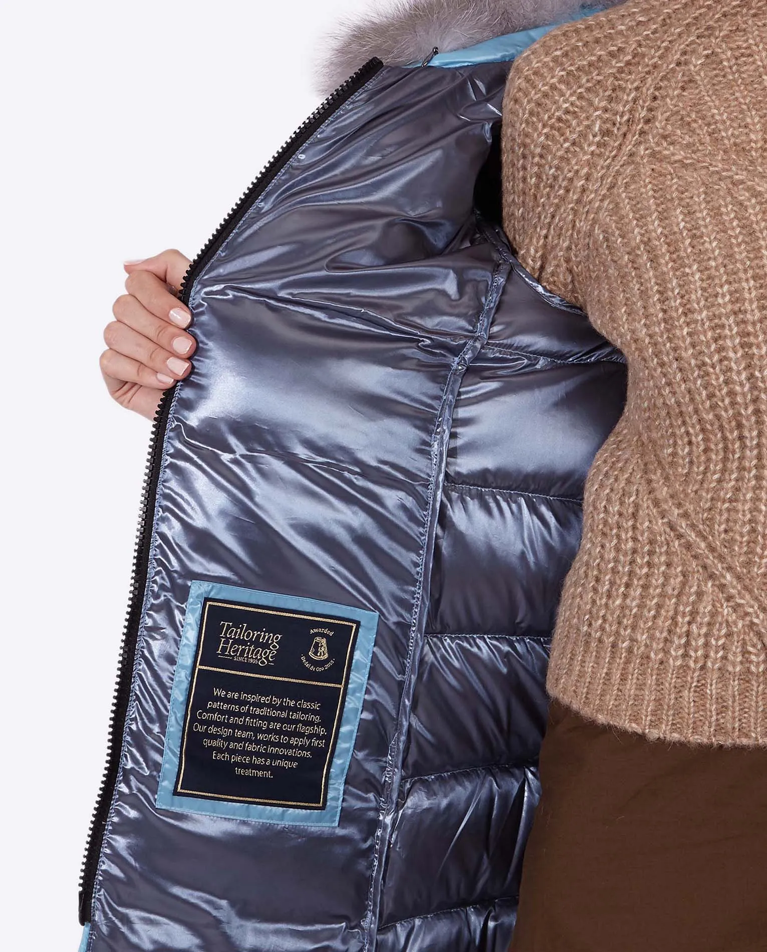 Women's down jacket KARINA-I CRYSTAL BLUE