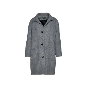 Wool Blend Grey Coat By Conquista Fashion