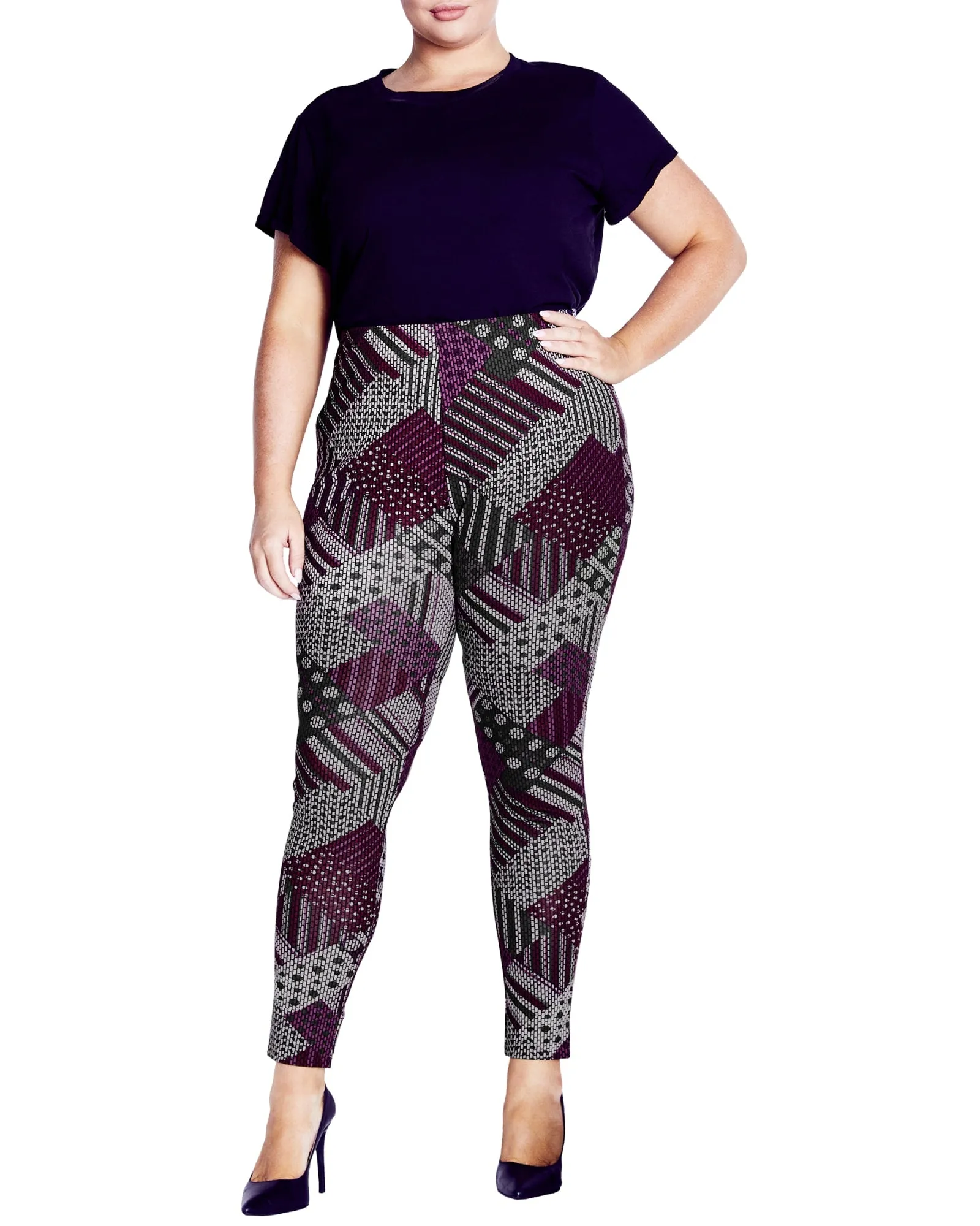 Zoe Geo Pant | Plum Geo